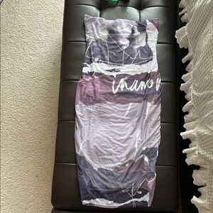 Inamorata purple Abstract Print Strapless Dress